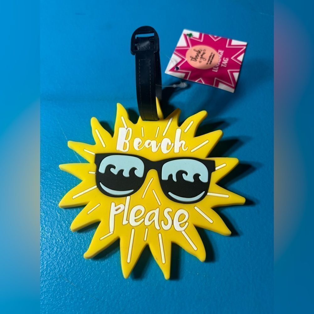 NEW! 4” Beach Please Luggage Tag
